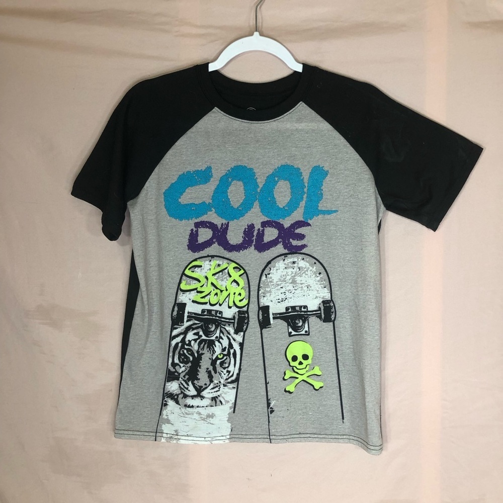 wonder nation “Cool Dude' Skateboard Tee Junior’s Size XL Unisex Girl Boy